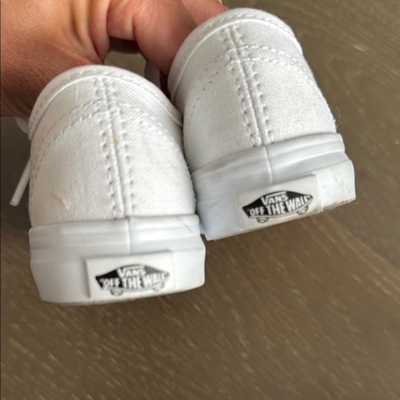 Vans Kids Toddler White Sneakers Size 5.5 - Picture 5 of 6
